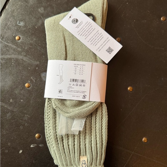 UGG Women's light green Ribbed Socks - Picture 3 of 4
